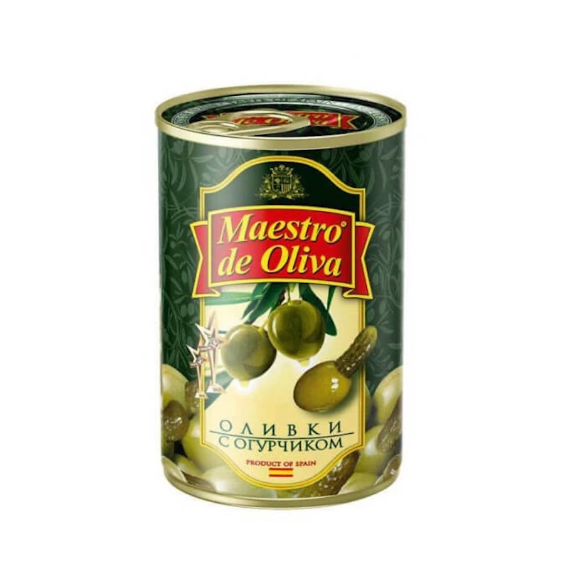 Оливки Maestro De Oliva з/огірок ж/б 300г